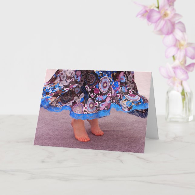 Tarjeta Bonito Y Pies De Baile Se Ponen Bien (Orquídea)