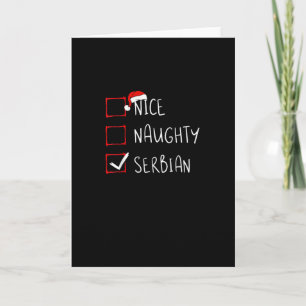 Tarjeta Bonito y travieso patrimonio navideño serbio