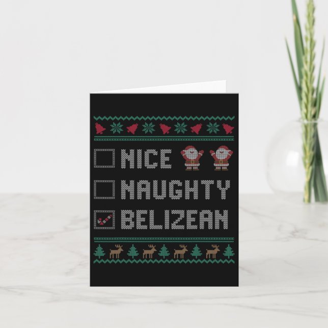 Tarjeta Bonitos Navidades beliceños Pajama Matando (Anverso)