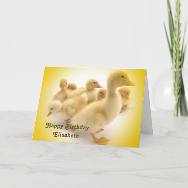 Tarjeta bonitos y divertidos animales para el cumpleaños d (Anverso)