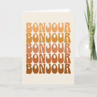Bonjour | Hola francesa en la tipografía de Groovy