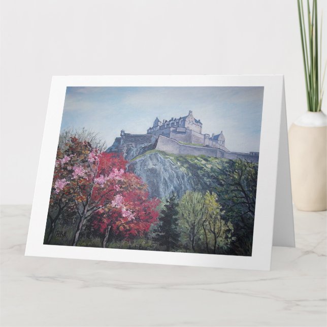 Tarjeta Bonnie Scotland Edinburgh Castle fine art (Anverso)