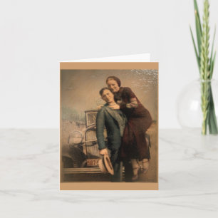 Tarjeta Bonnie y Clyde