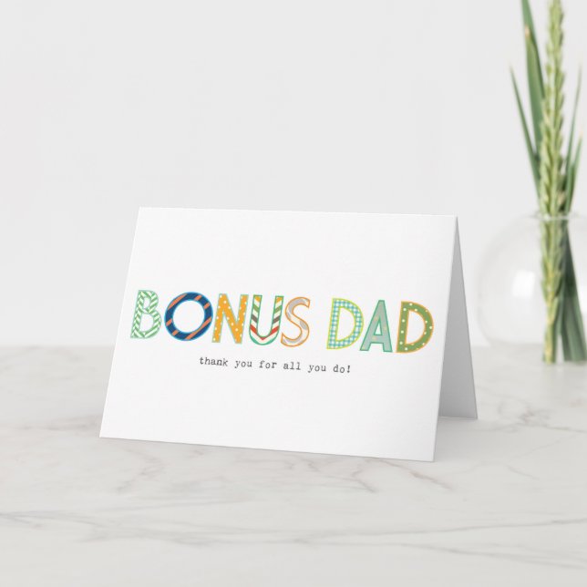 Tarjeta Bonus Dad - Gracias por todo lo que haces (Anverso)