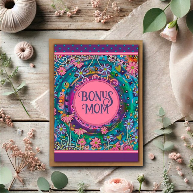 Tarjeta Bonus Mamá Floral Bonito Día único de la madre (Subido por el creador)