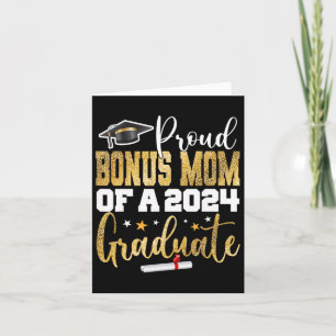 Tarjeta Bonus Mom De Un Graduado Superior De Graduación De