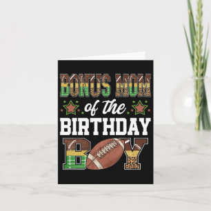 Tarjeta Bonus Mom Of Birthday Boy Football Player Matc