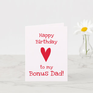 Tarjeta ¡Bonus Papá! Cumpleaños de un padre modesto