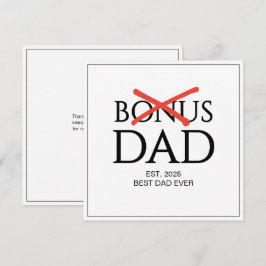 Tarjeta BONUS PAPÁ Establecido Día del Padre