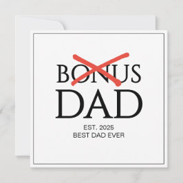 Tarjeta BONUS PAPÁ Establecido Día del Padre