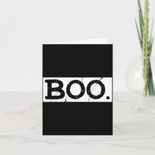 Tarjeta Boo angustiado estética retro fantasma Halloween