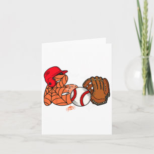 Tarjeta Boo Béisbol Halloween Jugador Catcher Pitcher Spoo