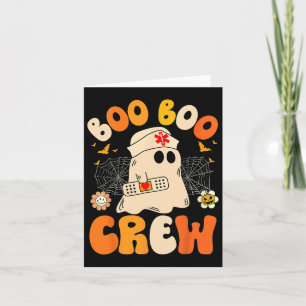 Tarjeta Boo Boo Crew Enfermera Fantasma Halloween