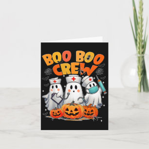 Tarjeta Boo Boo Crew Enfermera Fantasma Halloween Vestidos