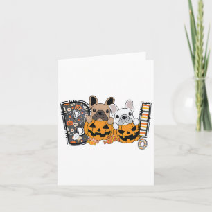 Tarjeta Boo Bulldog francés Calabaza de caramelo de perro 
