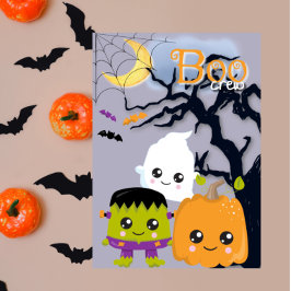 Tarjeta Boo Crew 1 Cute Halloween Card for Kids