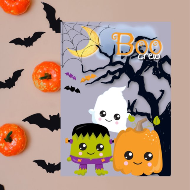 Tarjeta Boo Crew 1 Cute Halloween Card for Kids (Subido por el creador)