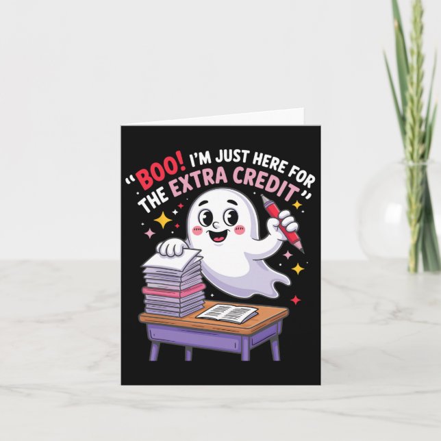Tarjeta Boo, estoy aquí por el fantasma extra del crédito (Anverso)