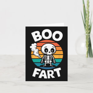 Tarjeta Boo Fart Gracioso Farting Skeleton Para Halloween
