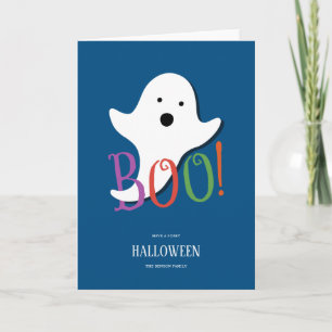 Tarjeta ¡Boo! Feliz Halloween Kids Card