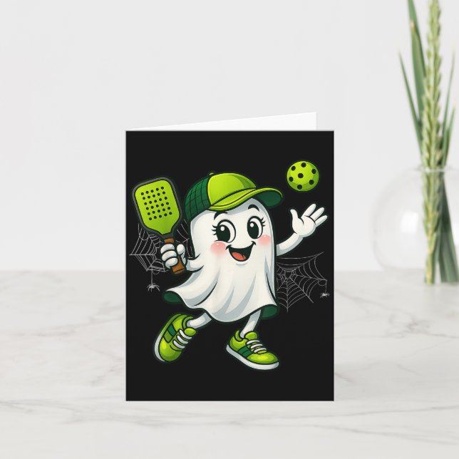 Tarjeta Boo Ghost Halloween Ckleball Ckle Ball Mujeres (Anverso)