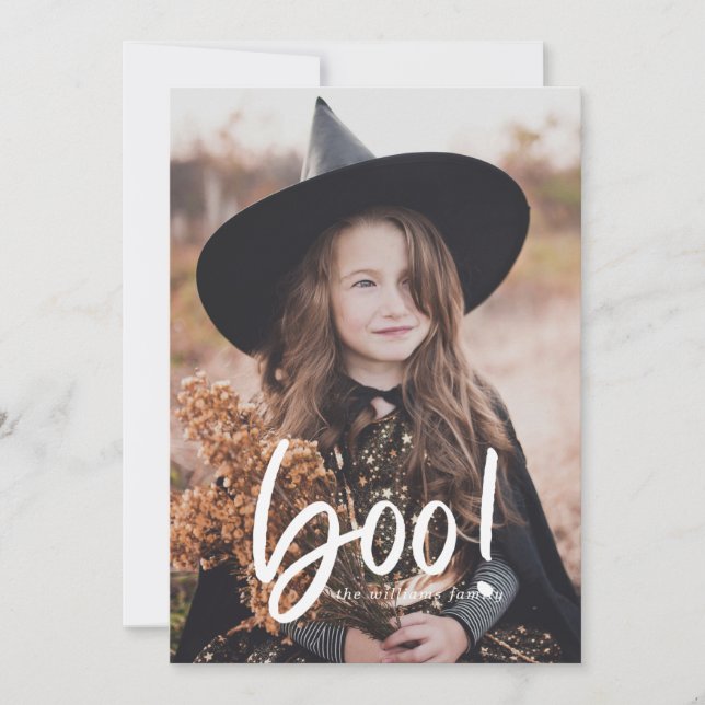 Tarjeta Boo Halloween Photo Card (Anverso)