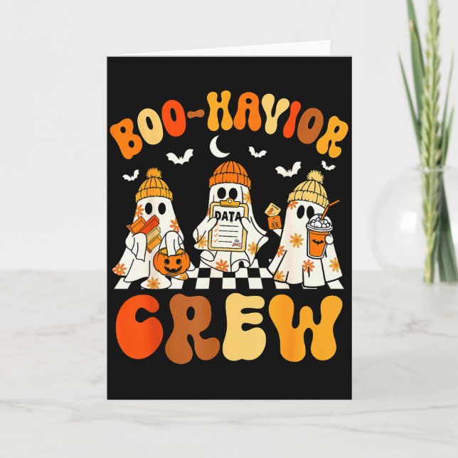 Tarjeta Boo-havior Crew Behavior Yst Halloween Aba  (Anverso)