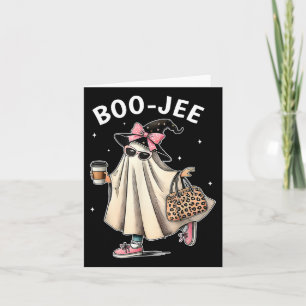 Tarjeta Boo-jee Costume Ghost Spooky Temporada Cuesta Hall