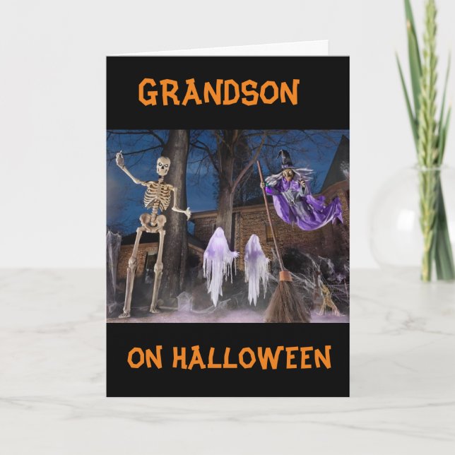 TARJETA "BOO PARA TI" **GRANDSON** FELIZ HALLOWEB (Anverso)