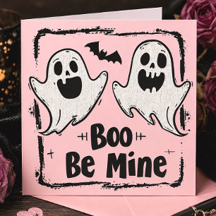 Tarjeta Boo Sé Mío Cute Fantasma Espeluznante Valentín Gót