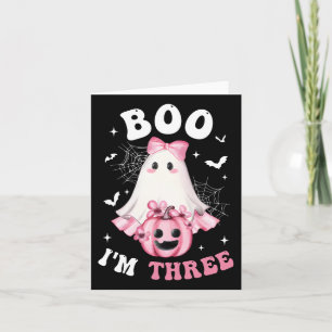 Tarjeta Boo, soy la Chica de los tres años de la Calabaza 