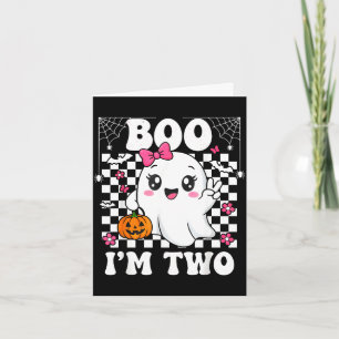 Tarjeta Boo tengo dos fantasma genial cumpleaños 2 Hallowe