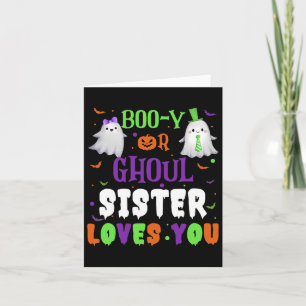 Tarjeta Boo-y O Hermana Ghoul Te Ama Por Halloween Hombres