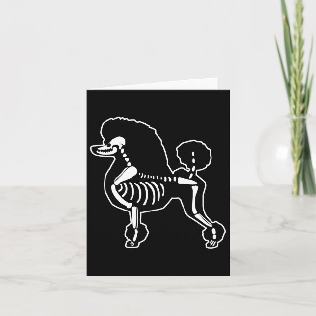 Tarjeta Boodle Dog Skeleton Halloween Doodle Dogs Lover Ow (Anverso)