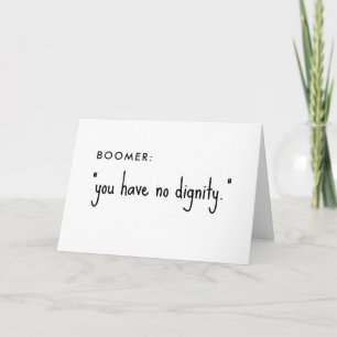 Tarjeta boomer sin chiste de gravedad