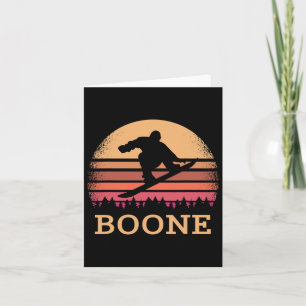 Tarjeta Boone North Carolina Snowboarding Vintage al aire 