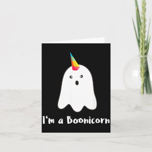 Tarjeta BOOnicorn Boo Fantasma Unicornio Halloween Diverti