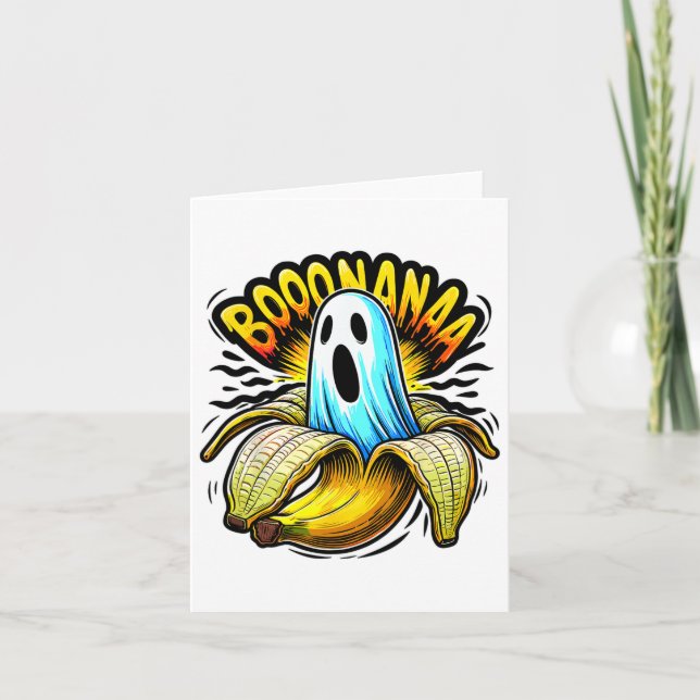 Tarjeta Booonana Ghost Nana Halloween (Anverso)