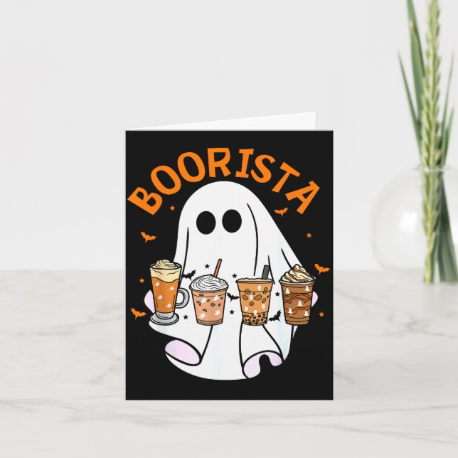Tarjeta Boorista Barista Ghost Coffee Halloween Soky Seaso (Anverso)