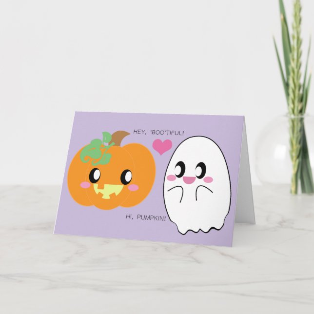 Tarjeta BOOtiful Pumpkin Love Greeting (Anverso)