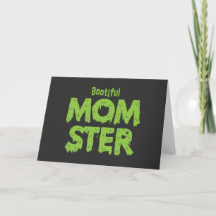 Tarjeta Bootious Momster Mom Funny Halloween Puns