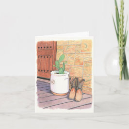 Tarjeta Boots and Cactus Porch