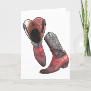 Tarjeta Boots Cowboy occidentales