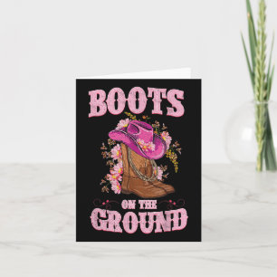 Tarjeta Boots En El Bote De Bote En El Suelo Cowboy Wester