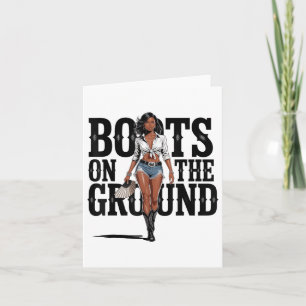 Tarjeta Boots En El Suelo De Las Mujeres De La Nova Negra 