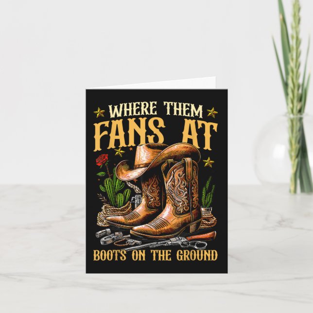 Tarjeta Boots En El Terreno Donde Los Fans (Anverso)