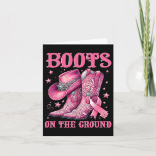 Tarjeta Boots En La Bota De Tierra Cáncer De Mama Occident