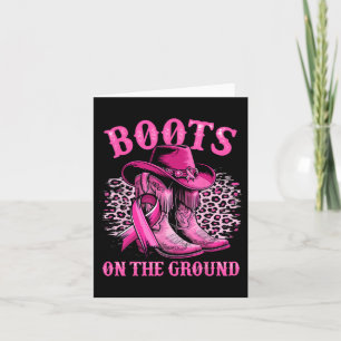 Tarjeta Boots En La Bota De Tierra Cáncer De Mama Occident
