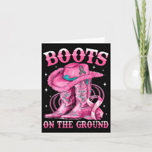 Tarjeta Boots En La Bota De Tierra Cáncer De Mama Occident