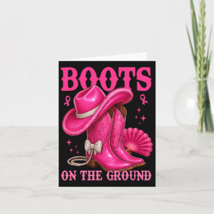 Tarjeta Boots En La Tierra De Las Olas De Cáncer De Mama D